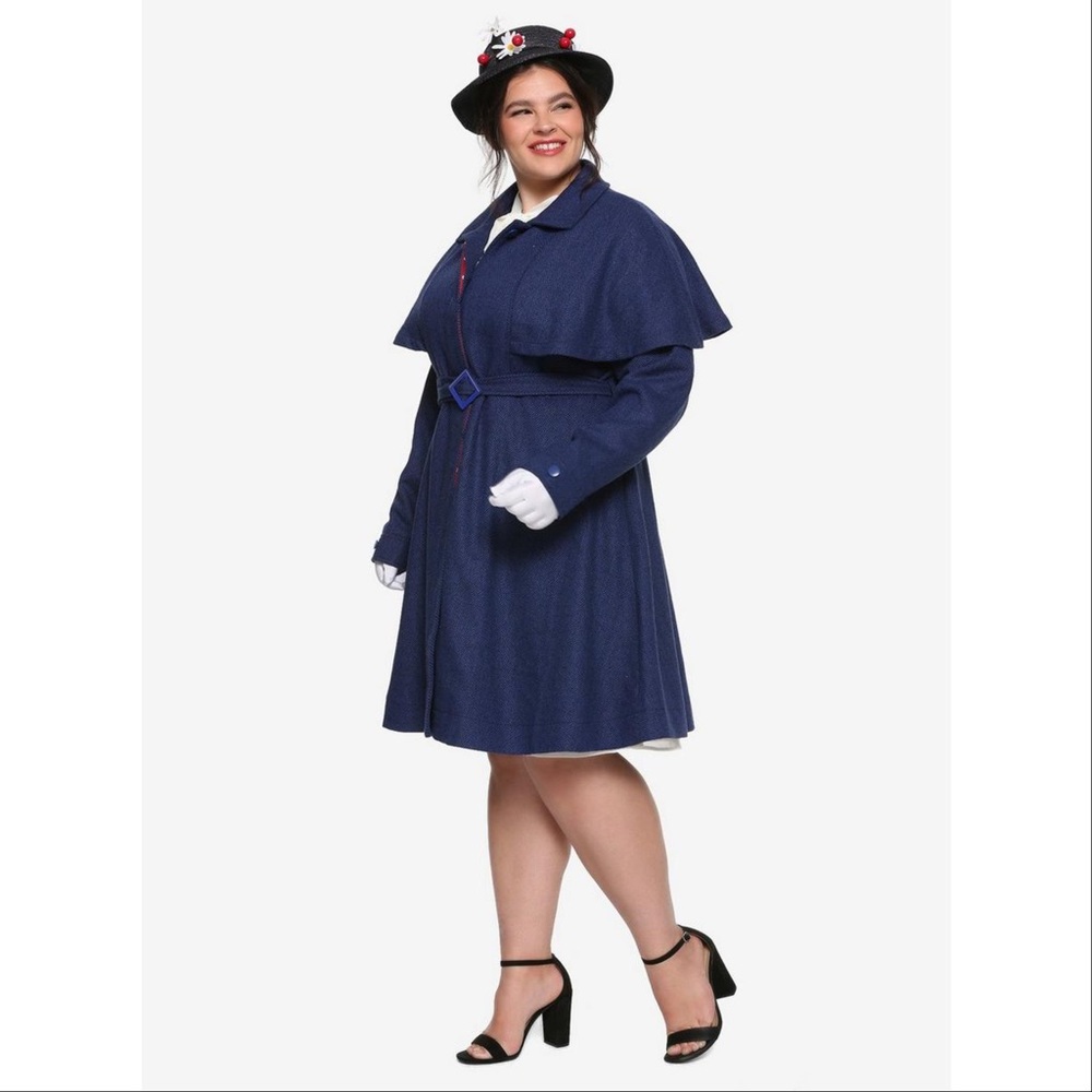 Torrid Disney Her Universe Mary Poppins Returns Cosplay Coat Size 2 Blue Capelet